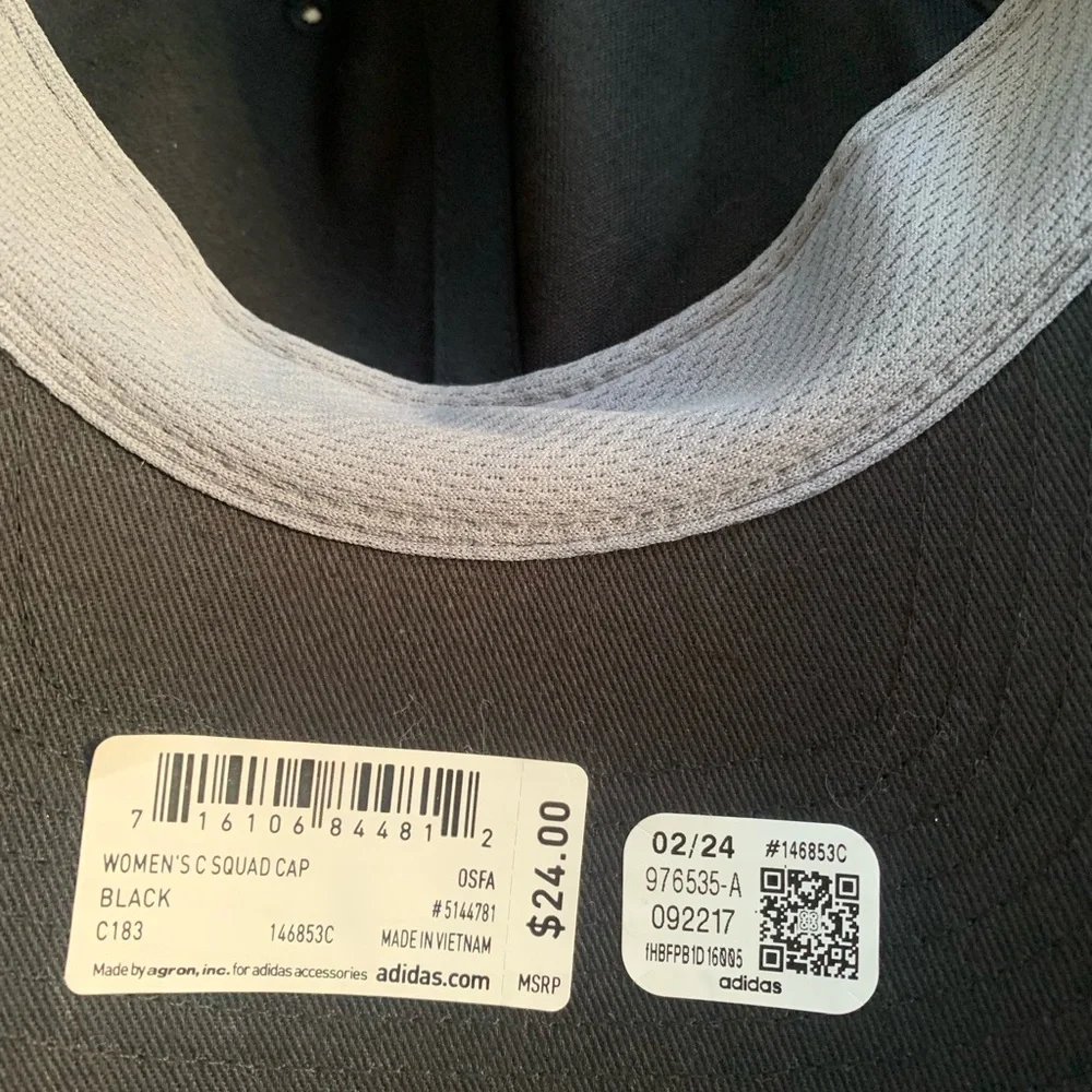 Adidas Black and White Classic cap